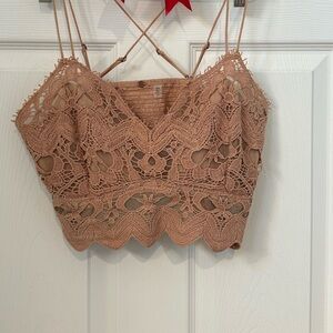 NWOT FP One Lace Crop Top